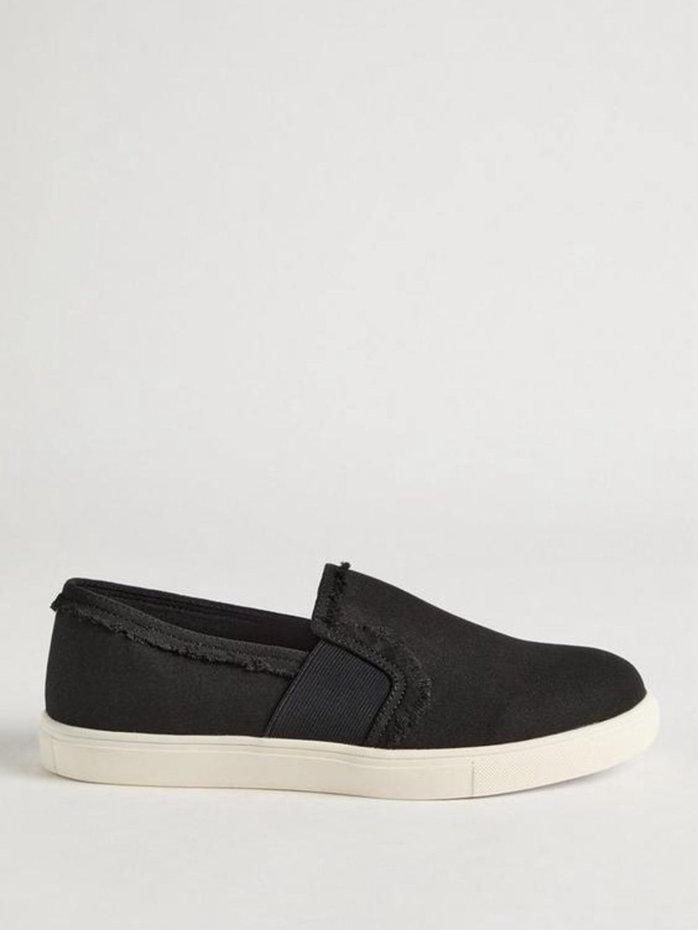 Torrid Black Slip-On Canvas Sneaker with White Sole 6.5WW